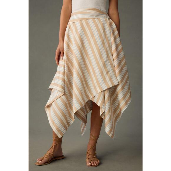 Anthropologie Maeve Asymmetrical Wrap Skirt - New Size 12 - Picture 4 of 5